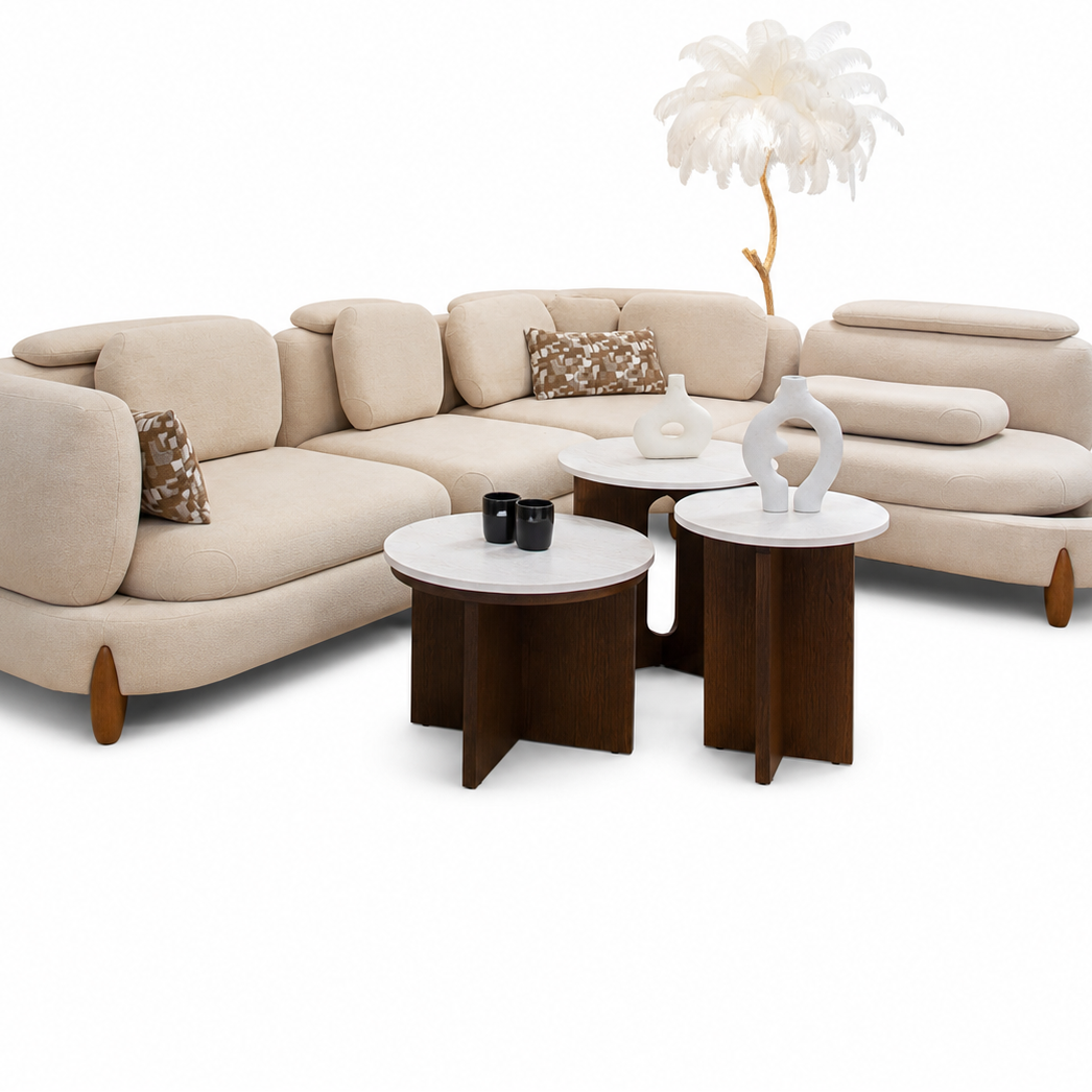 Moon Coffee Tables Set - 3 Pieces