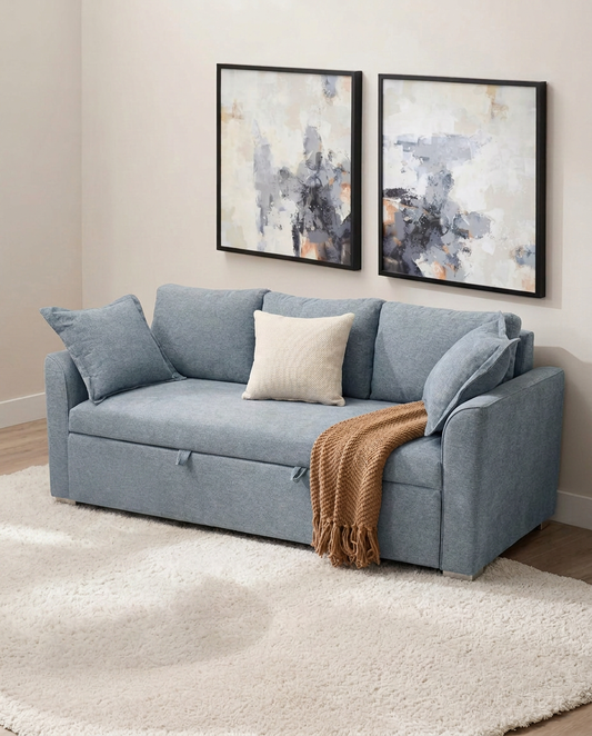 Mery Beech Wood Sofa Bed 210x90cm