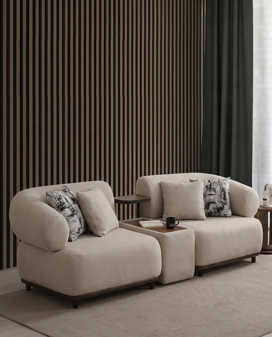 Iset Beech wood sofa 210x70cm